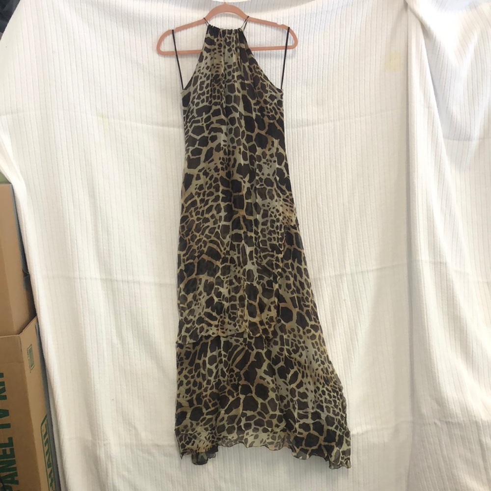 Les Copains Maxi Dress, Animal print halter top